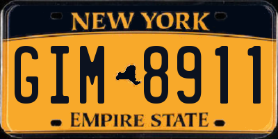 NY license plate GIM8911