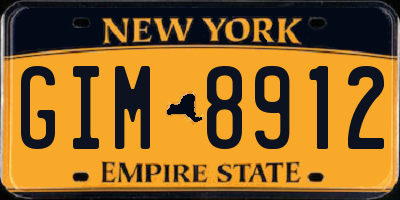 NY license plate GIM8912