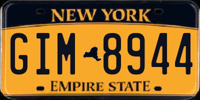 NY license plate GIM8944