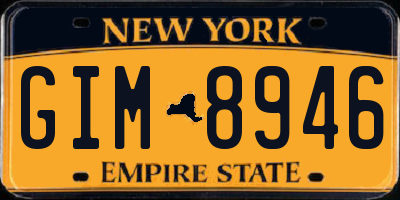 NY license plate GIM8946