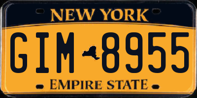 NY license plate GIM8955