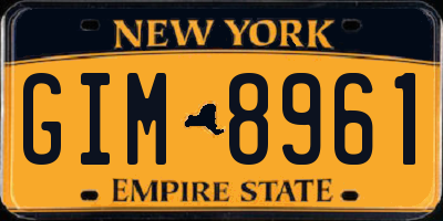 NY license plate GIM8961