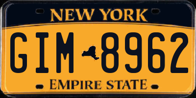 NY license plate GIM8962