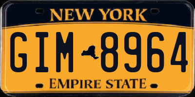 NY license plate GIM8964