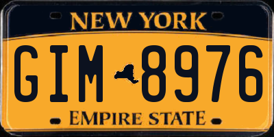 NY license plate GIM8976
