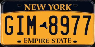 NY license plate GIM8977