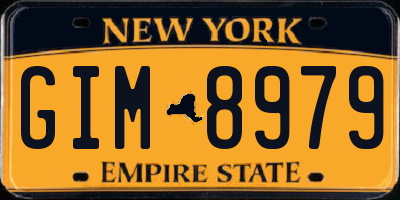 NY license plate GIM8979