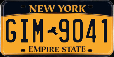 NY license plate GIM9041