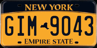 NY license plate GIM9043