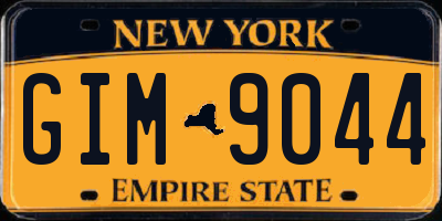 NY license plate GIM9044