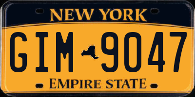 NY license plate GIM9047