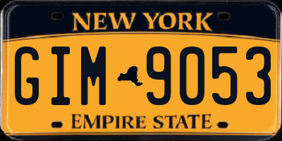 NY license plate GIM9053