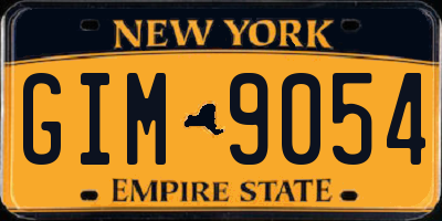 NY license plate GIM9054