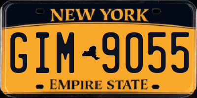 NY license plate GIM9055