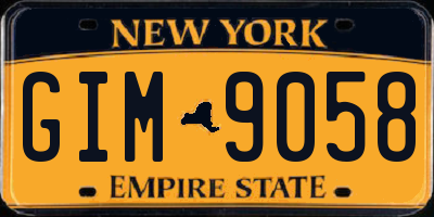 NY license plate GIM9058