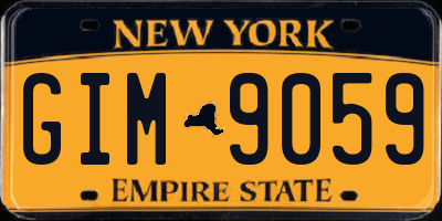NY license plate GIM9059