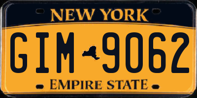 NY license plate GIM9062