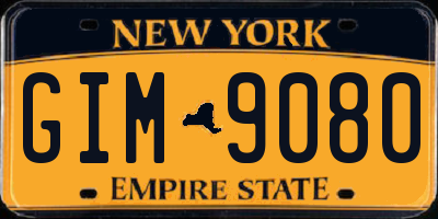 NY license plate GIM9080