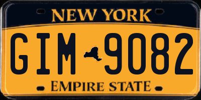NY license plate GIM9082