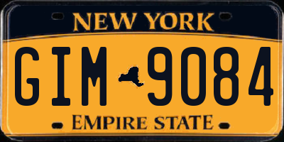 NY license plate GIM9084