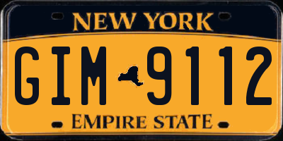 NY license plate GIM9112