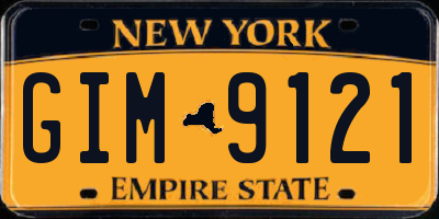 NY license plate GIM9121