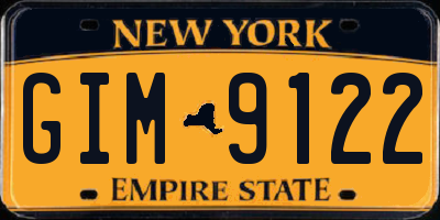 NY license plate GIM9122