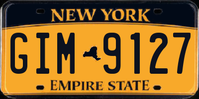 NY license plate GIM9127