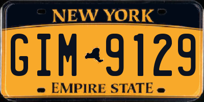 NY license plate GIM9129