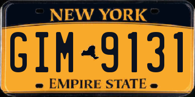 NY license plate GIM9131