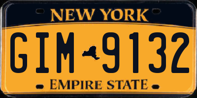 NY license plate GIM9132