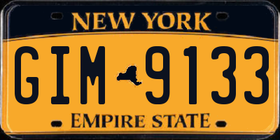 NY license plate GIM9133