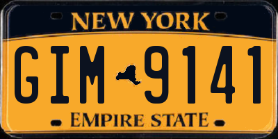 NY license plate GIM9141