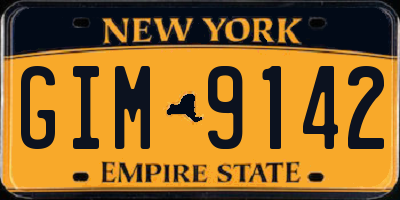 NY license plate GIM9142