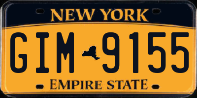 NY license plate GIM9155