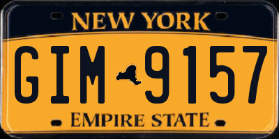 NY license plate GIM9157