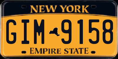 NY license plate GIM9158
