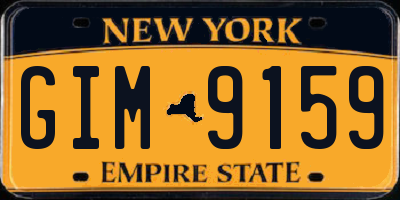 NY license plate GIM9159