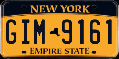 NY license plate GIM9161
