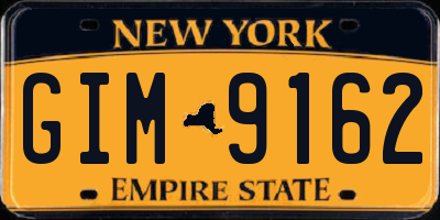 NY license plate GIM9162