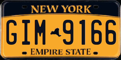 NY license plate GIM9166