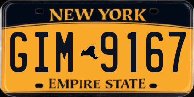 NY license plate GIM9167