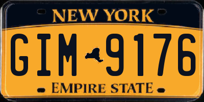 NY license plate GIM9176