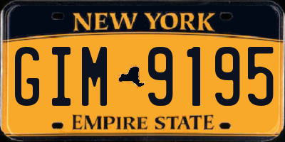 NY license plate GIM9195