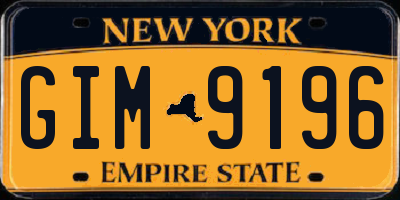 NY license plate GIM9196