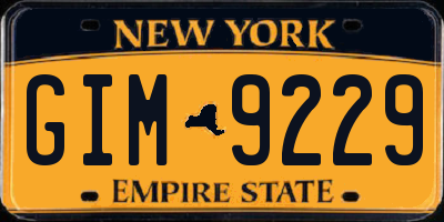 NY license plate GIM9229