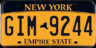 NY license plate GIM9244