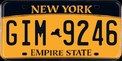 NY license plate GIM9246