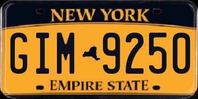 NY license plate GIM9250