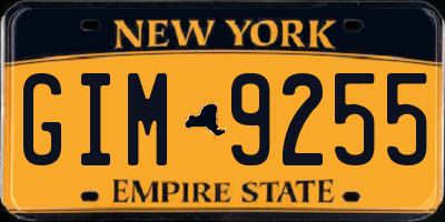 NY license plate GIM9255